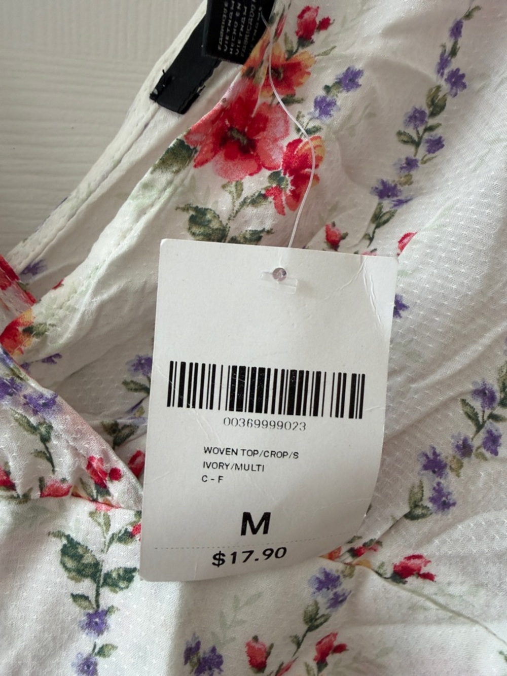Forever 21 White Floral Crop Top - Picture 3 of 4